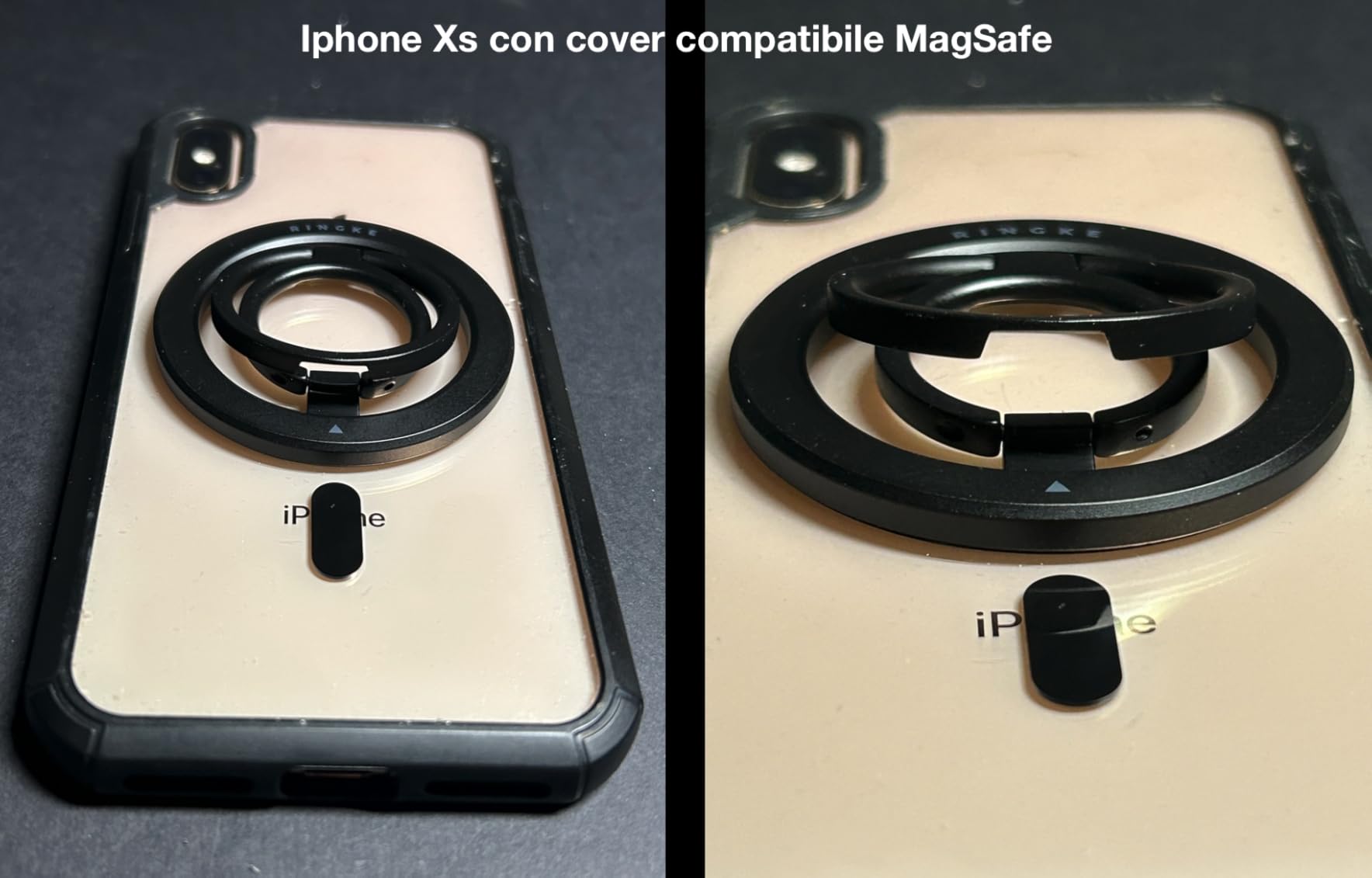 Ringke Ring Anello Magnetico Smartphone Argento Stand Presa N52