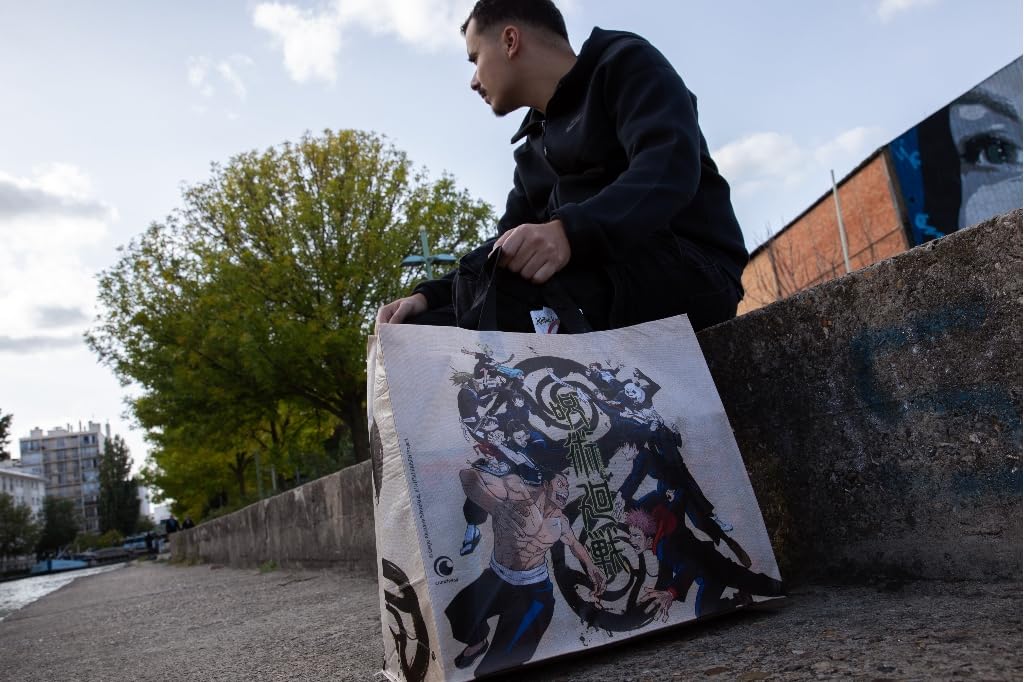 Konix Jujutsu Kaisen Borsa Spesa 40x45x20 Beige Riciclata