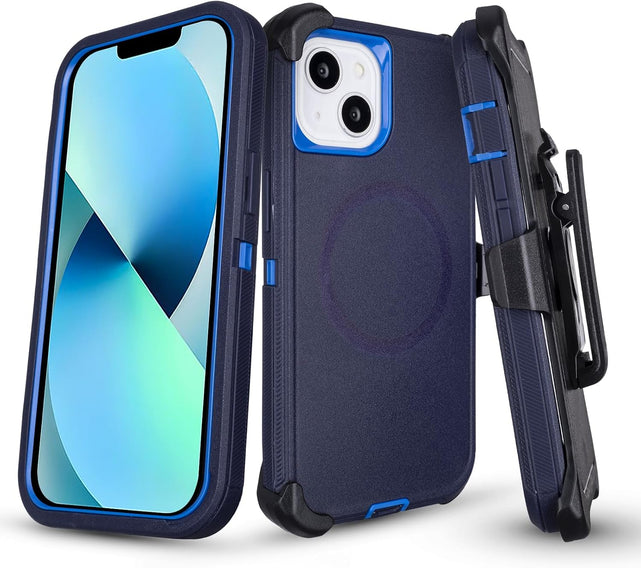 Redpepper iPhone 13 Custodia Rugged Nera con Clip Cintura