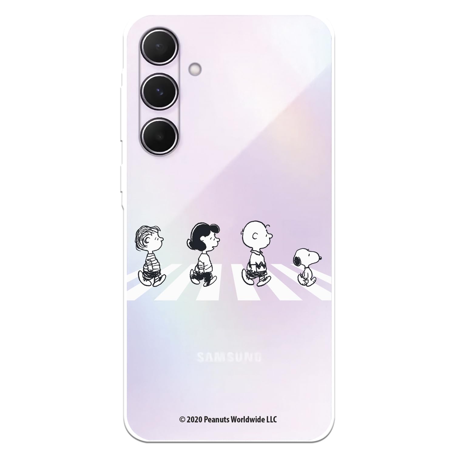Licenze Ufficiali Galaxy A55 cover Snoopy Strisce silicone