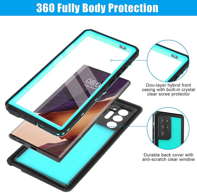 Redpepper Galaxy S21 Ultra Cover Impermeabile IP68 Nero