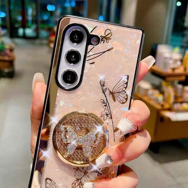 Redpepper Galaxy Cases Z Fold 5 cover viola farfalla