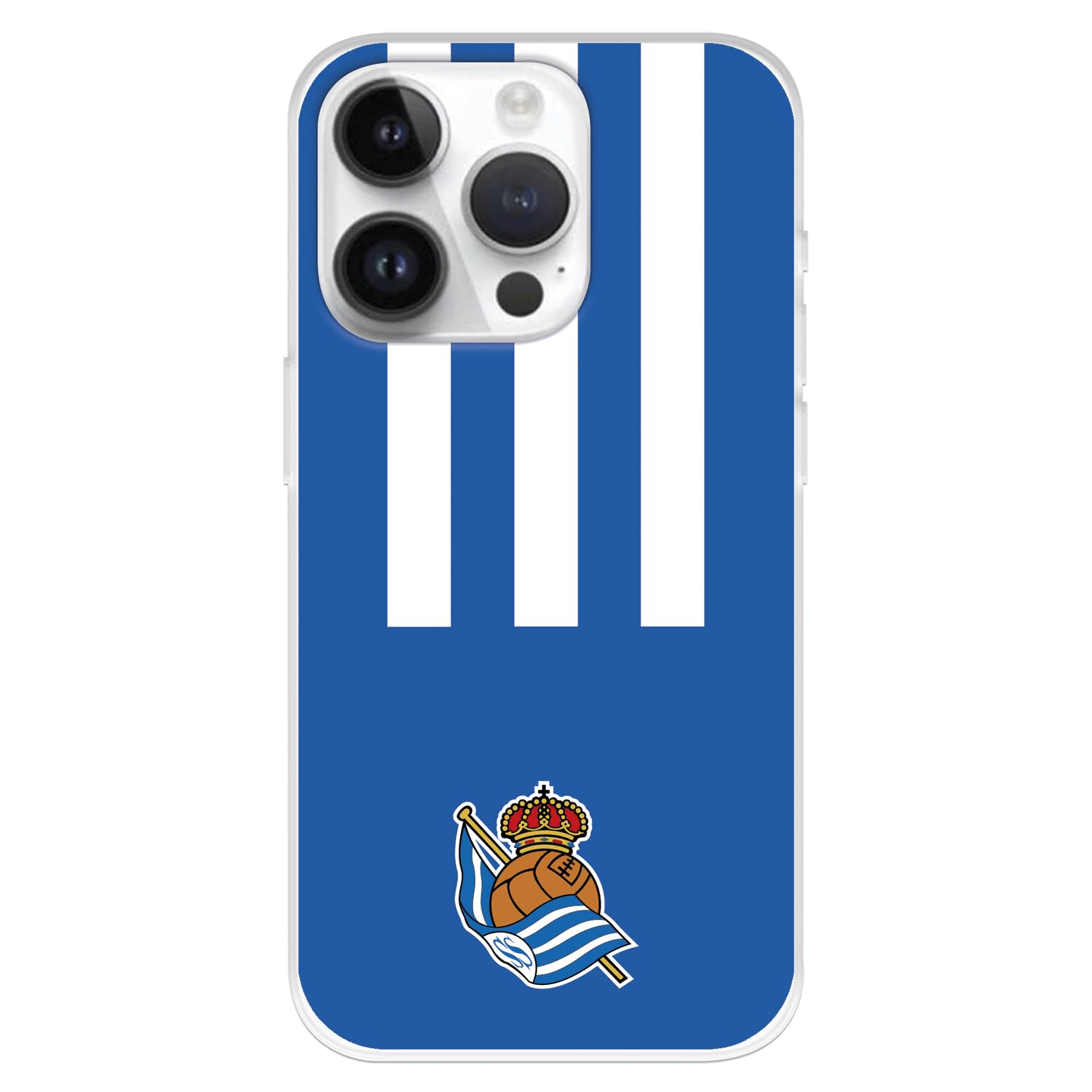La Casa Custodia iPhone 15 Pro Real Sociedad Strisce Silicone