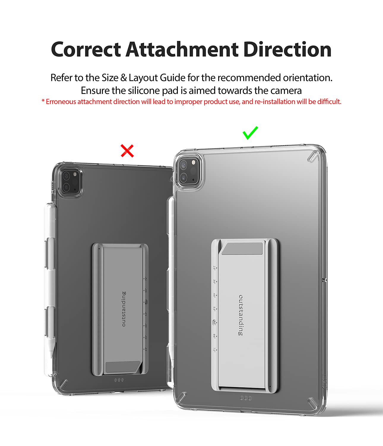 Ringke Fusion Plus iPad Pro 11 cover tablet Clear Light Gray stand