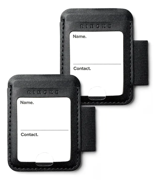 Ringke Name Tag Pen Holder M portapenne adesivo ecopelle nero