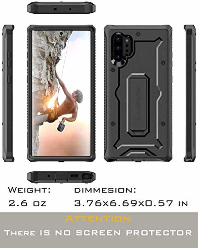 Redpepper Note 10 Plus Cover nera kickstand rugged