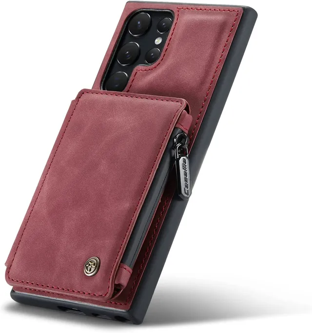 Redpepper Galaxy Cases wallet S22 Ultra nero con zip RFID