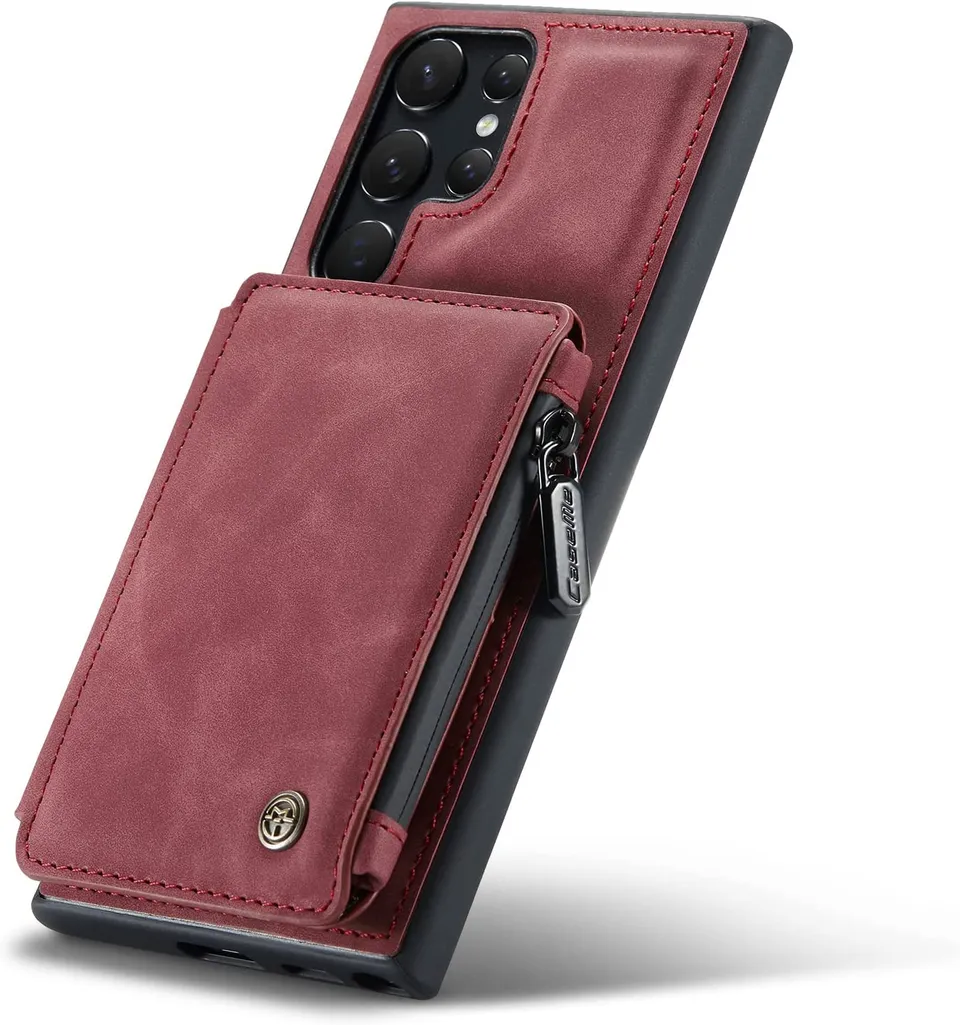 Redpepper Galaxy Cases wallet S22 Ultra nero con zip RFID