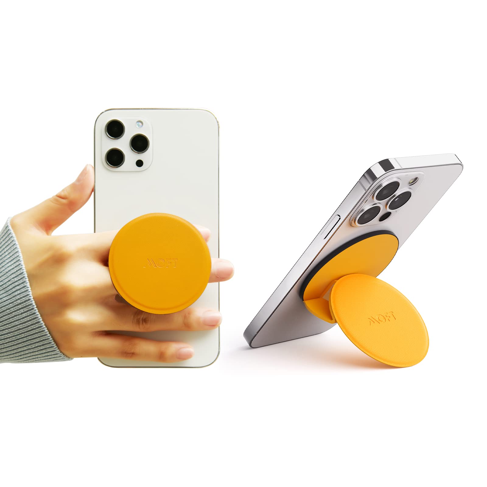 MOFT Snap Series supporto magnetico telefono giallo treppiede
