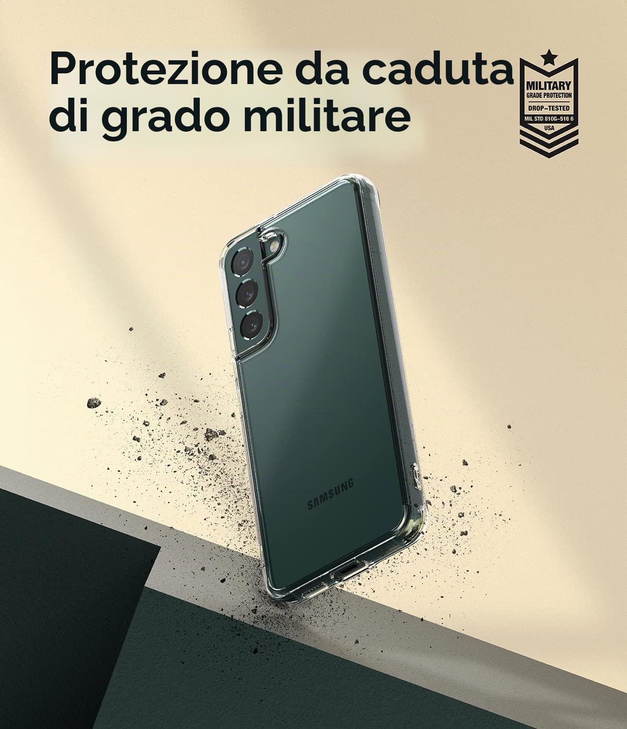 Ringke Fusion Galaxy S22 cover trasparente Clear TPU