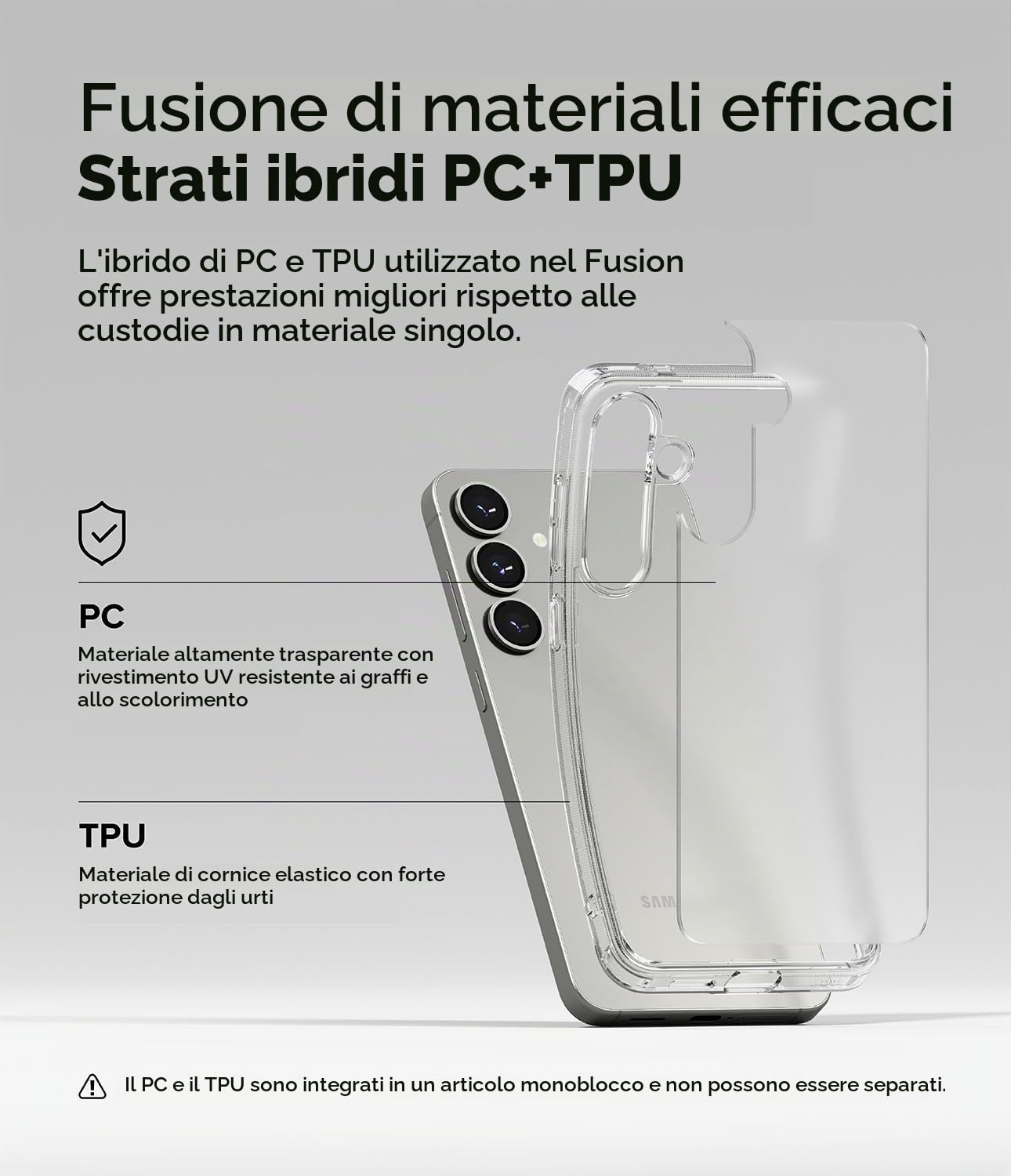 Ringke Fusion Cover Galaxy S25 Matte Clear Opaca Antiurto