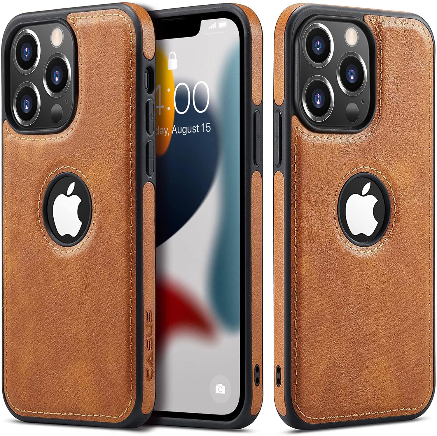 Redpepper iPhone 13 Pro Custodia Pelle Vegana Sottile Elegante