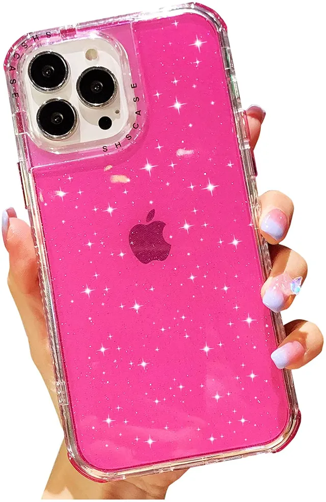 Redpepper iPhone 13 Pro Max Cover Glitter Rosa Antiurto