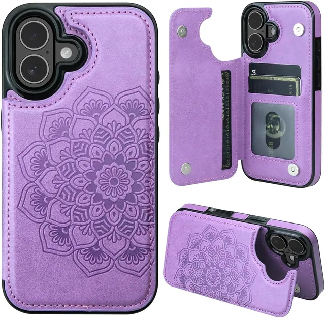 Redpepper iPhone 17 Cover Portafoglio Pelle con Stand 3 Carte