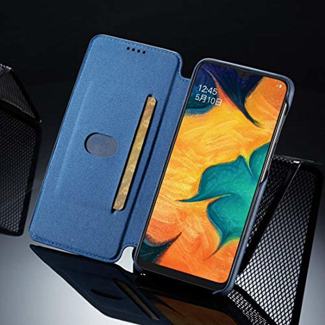 Redpepper Galaxy A70 Custodia Pelle Blu Wallet con Stand