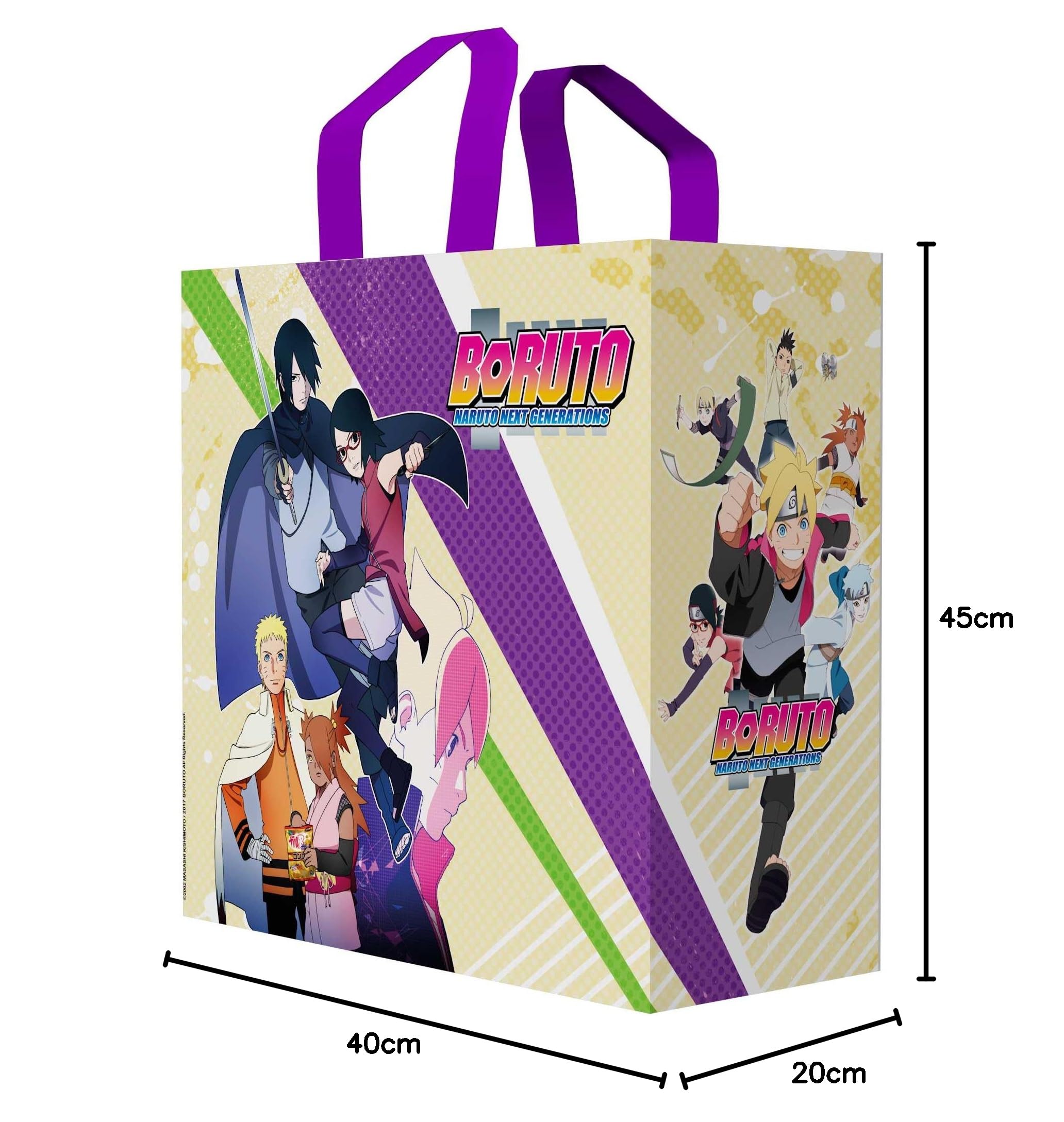 Konix Boruto Naruto borsa spesa 40x45x20 cm riciclata