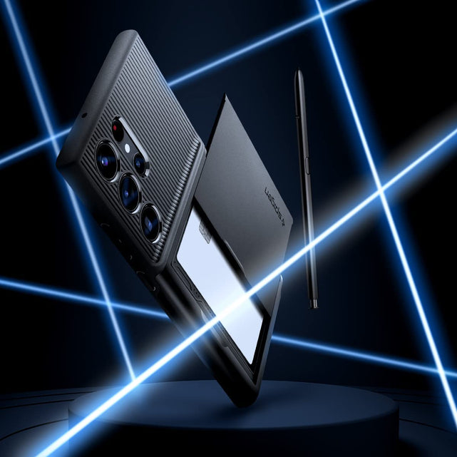 Redpepper Galaxy S23 Ultra Slim Armor Cover nera porta carte 2 slot