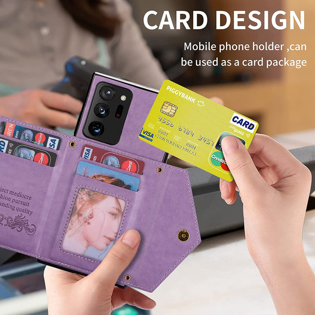 Redpepper Note 20 Ultra cover viola portafoglio con tracolla