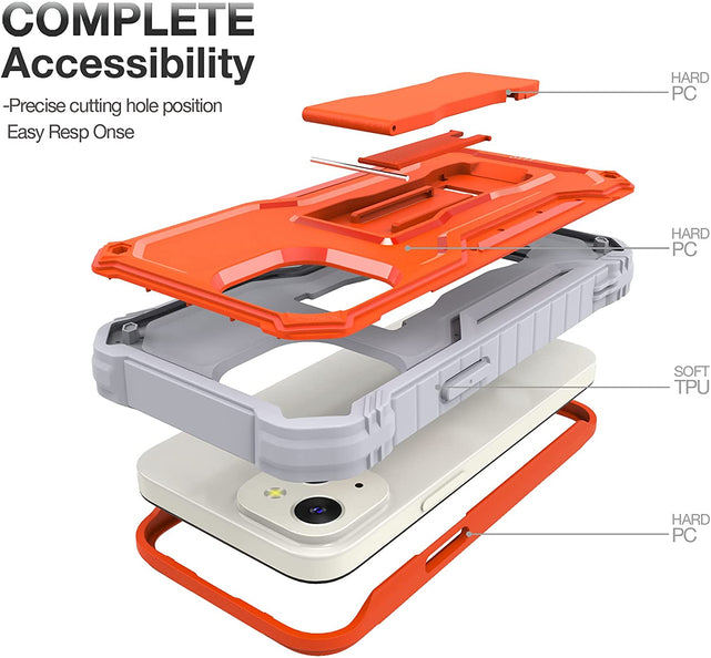 Redpepper iPhone 13 Mini cover rugged doppio strato stand