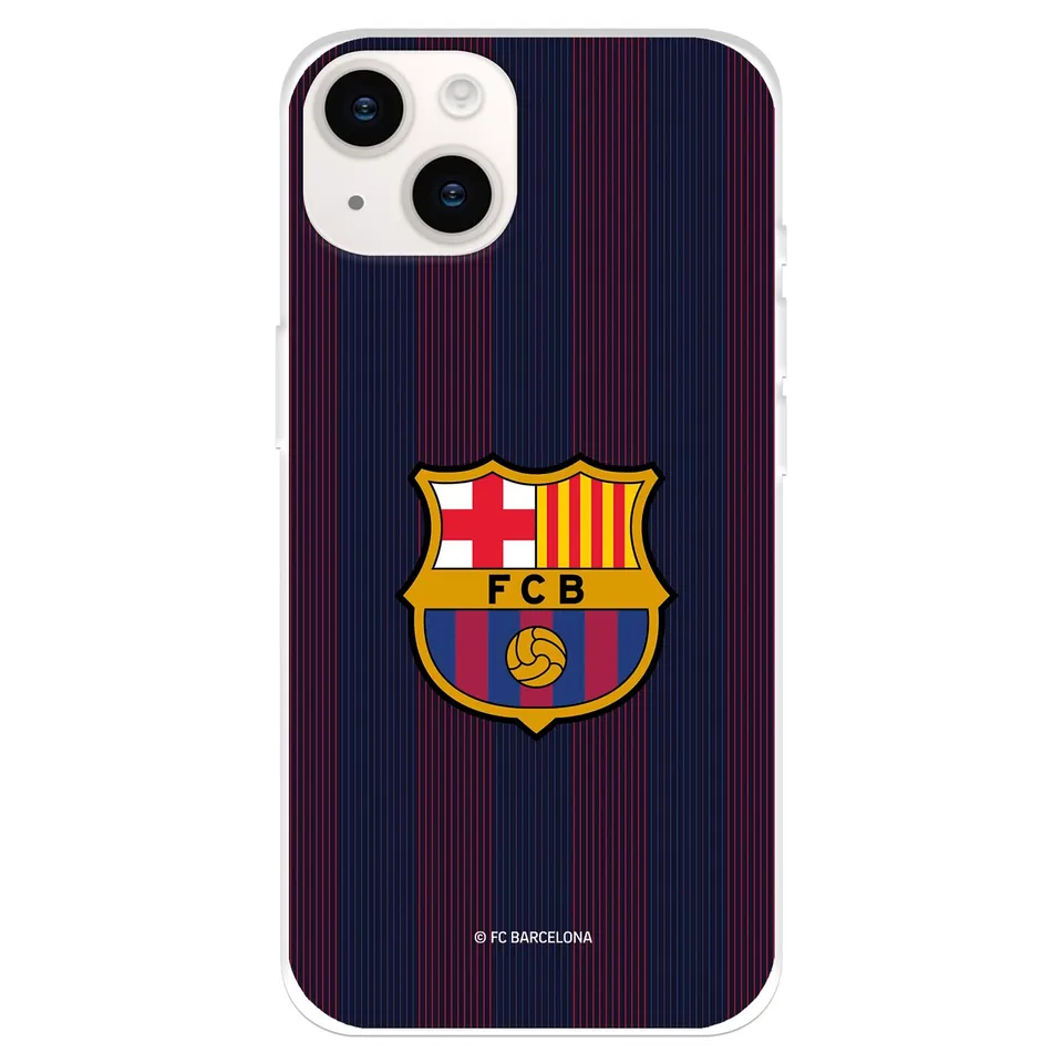La Casa cover iPhone 15 Plus FC Barcelona strisce blaugrana