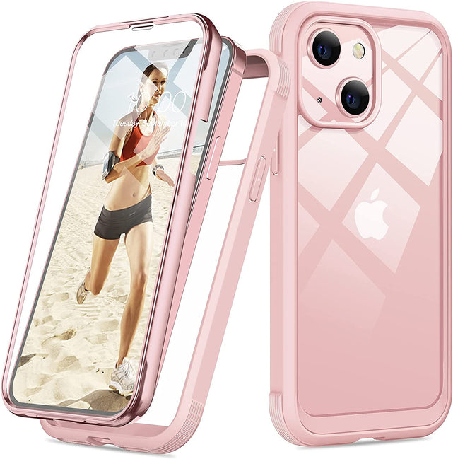 Redpepper iPhone 13 Mini Cover Full Body Rosa Crystal Pink