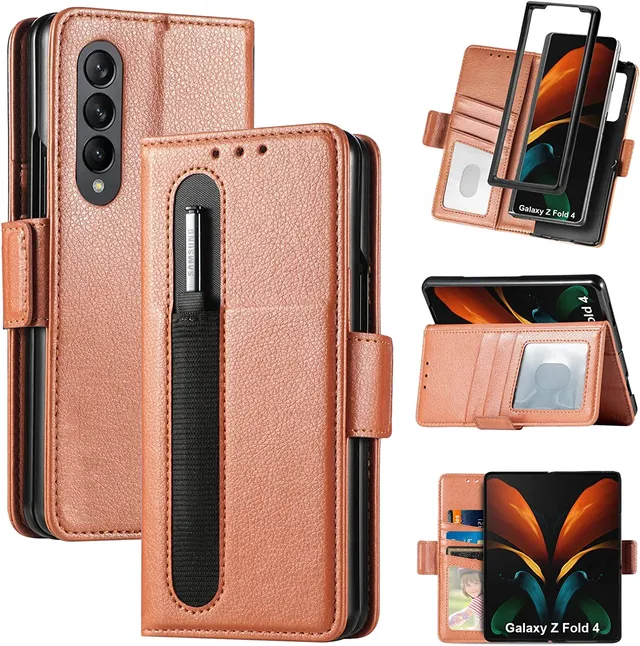 Redpepper Galaxy Z Fold 4 cover portafoglio pelle con penna