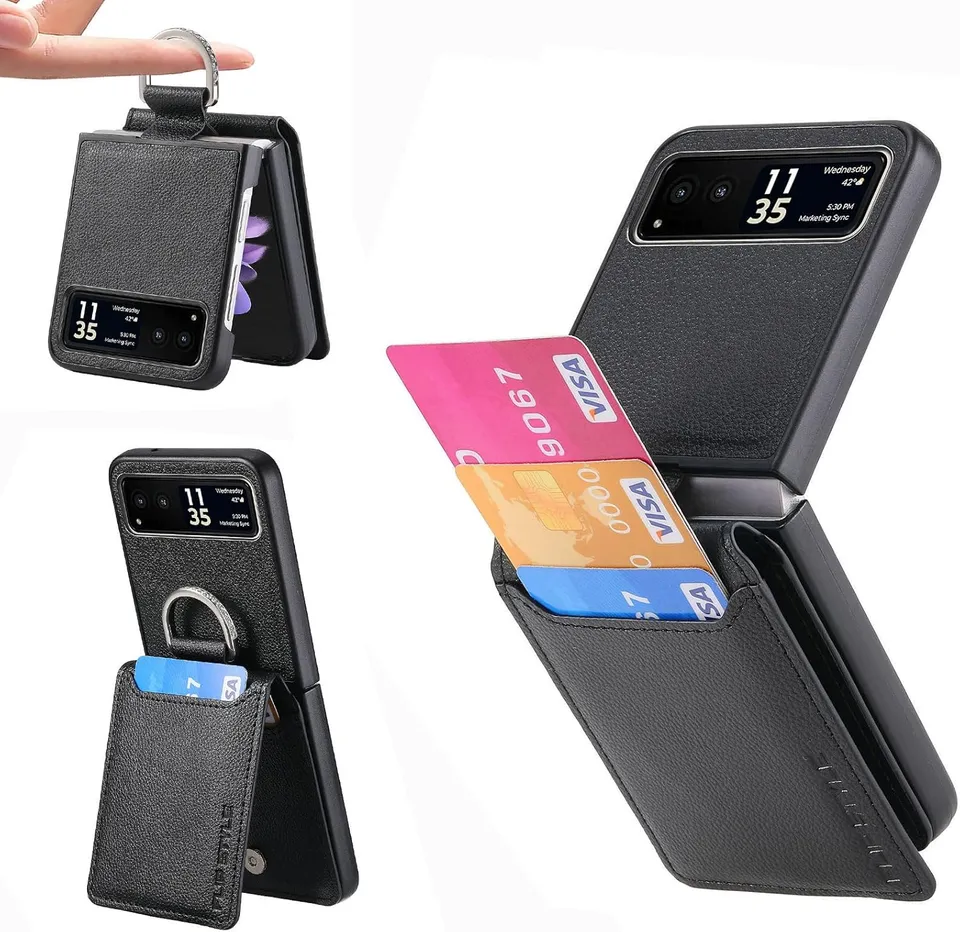 Redpepper Razr Plus 2023 Custodia Libro Pelle Nera