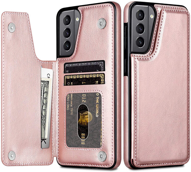 Redpepper Galaxy Cases S21 Plus Flip Custodia portafoglio nera