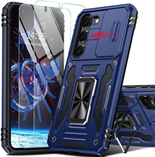 Redpepper Galaxy S23 Cover Rugged Anello Nera Full Body