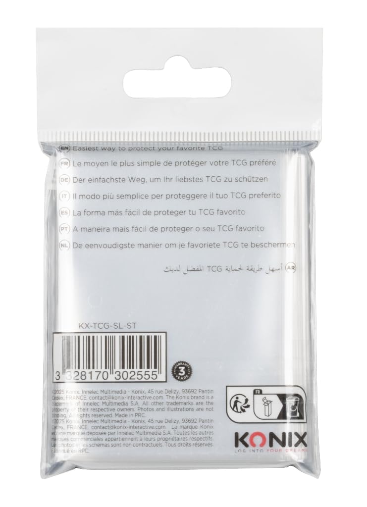 Konix Standard Bustine Carte 67x92 mm Trasparenti 100 pz