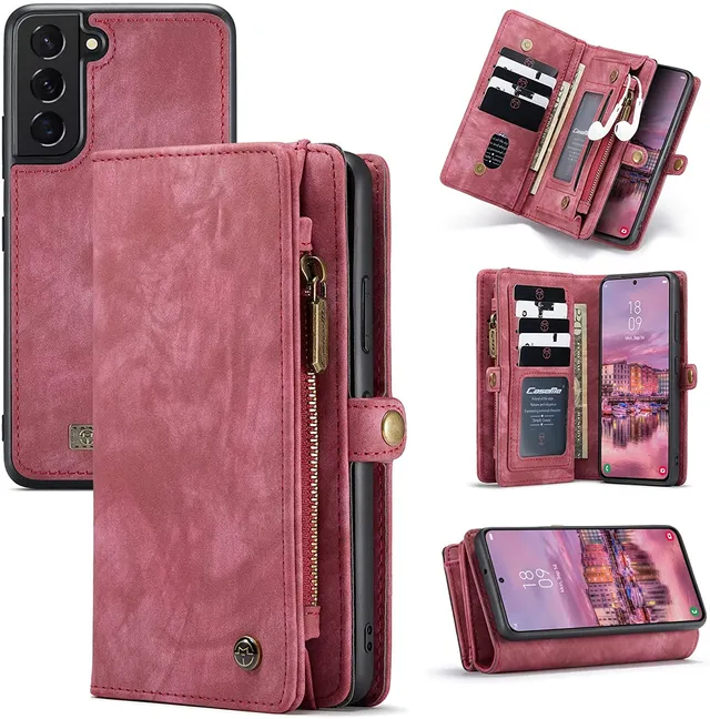 Redpepper Galaxy S22 Plus Cover Portafoglio Pelle con Zip