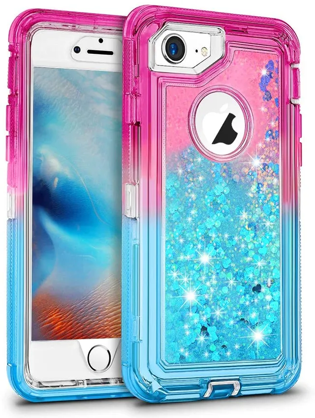 Redpepper iPhone 8/7/SE cover liquid glitter antishock 4.7"