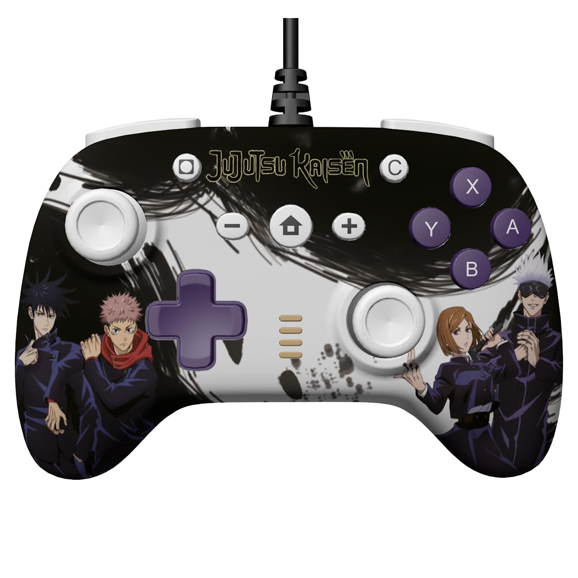 Konix Jujutsu Kaisen Controller Cavo Nero Switch PC
