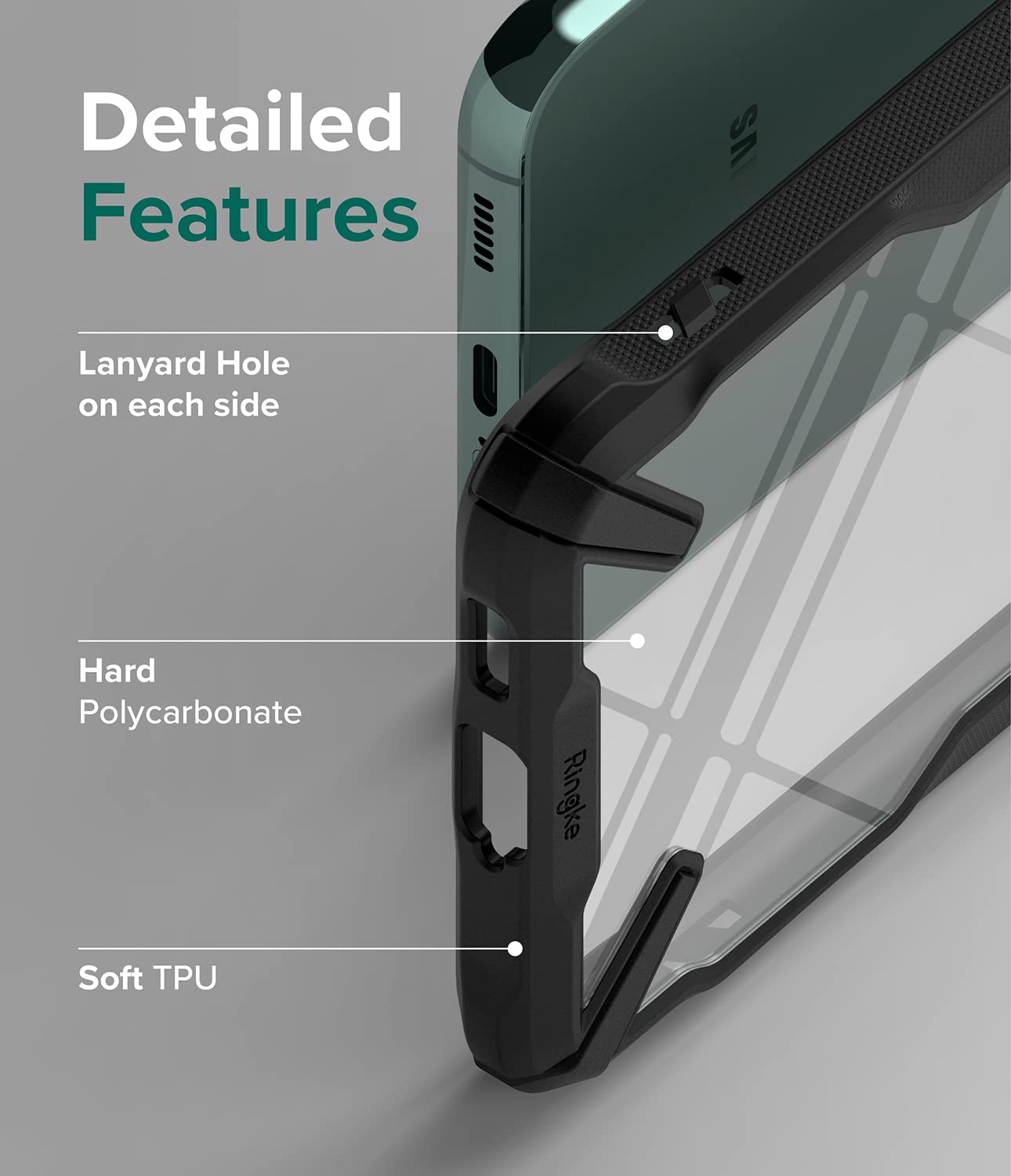Ringke Fusion-X cover Galaxy S22 5G camo black antiurto