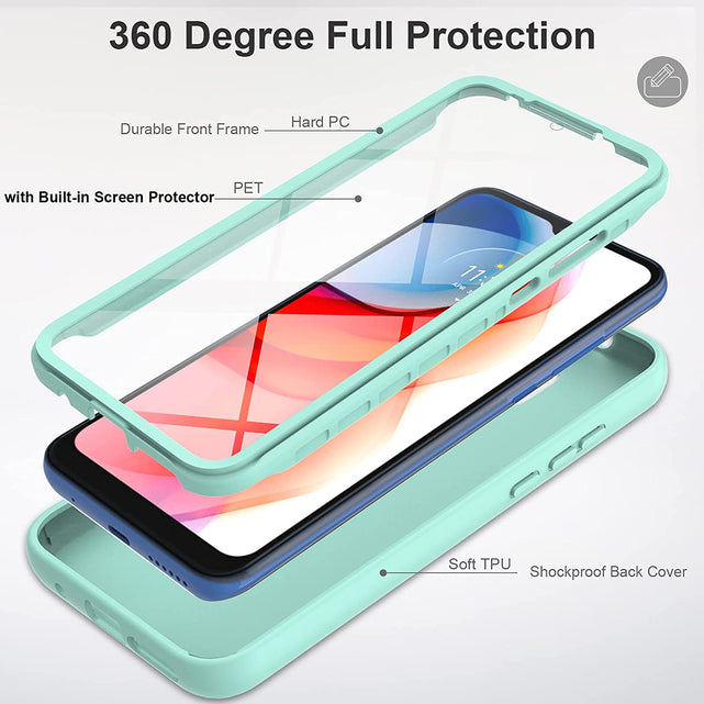 Redpepper Moto G Play 2021 Cover Vetro Integrato Antishock Nera