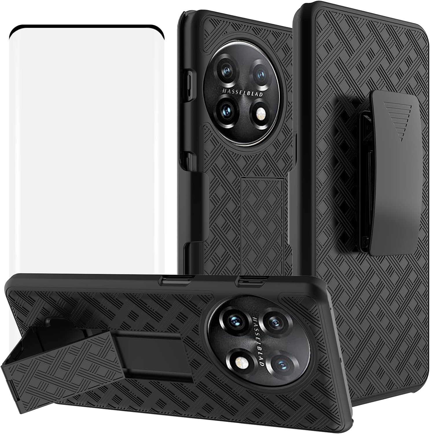 Redpepper OnePlus 11 Cover Nera Holster Clip Pellicola Vetro