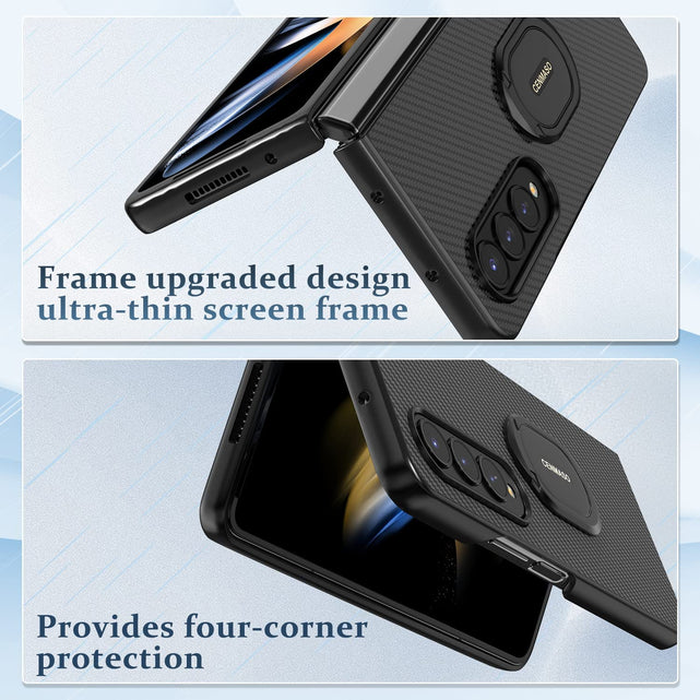 Redpepper Galaxy Cases Z Fold 4 cover aramide nera anello stand