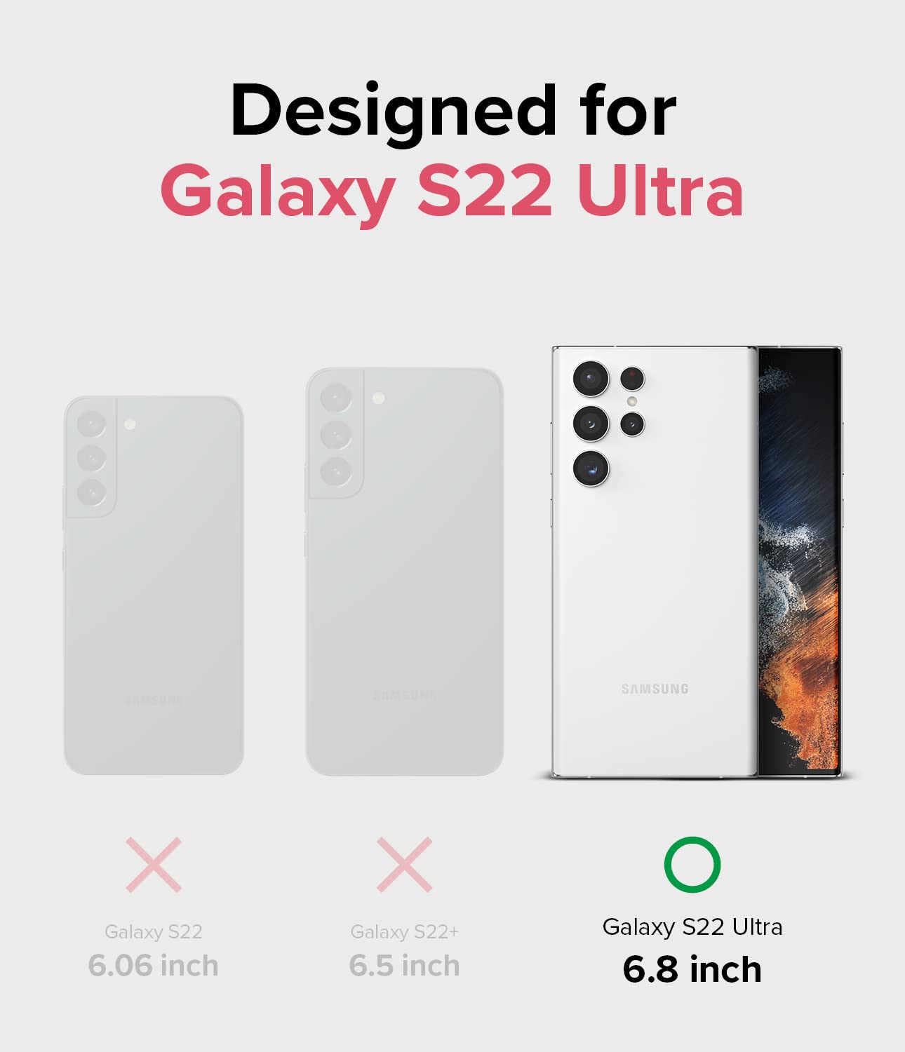Ringke Fusion Card Galaxy S22 Ultra cover portacarte clear