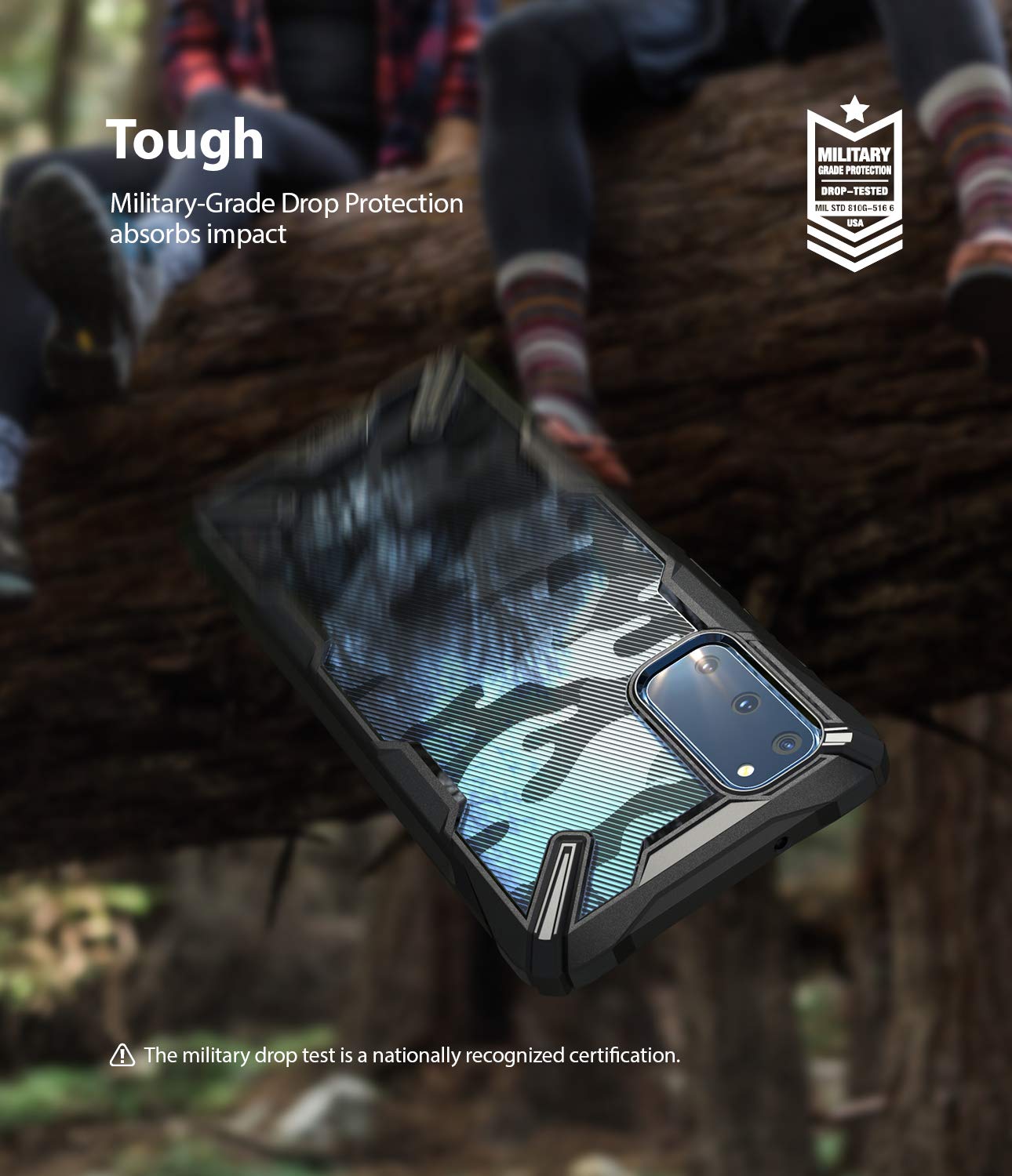 Ringke Fusion-X Custodia Galaxy S20 6.2 Camo Black Antiurto