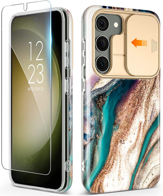 Redpepper Galaxy S23 custodia marmo cover fotocamera