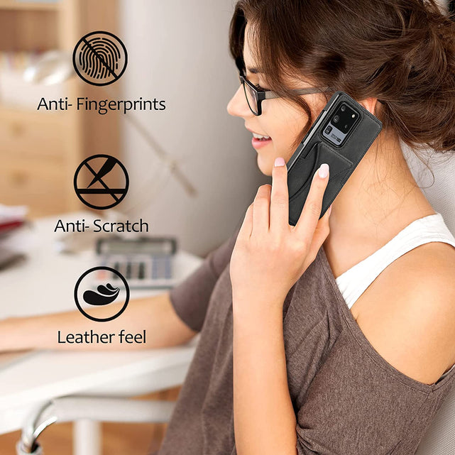 Redpepper Galaxy S20 Ultra cover anello stand portacarte nera