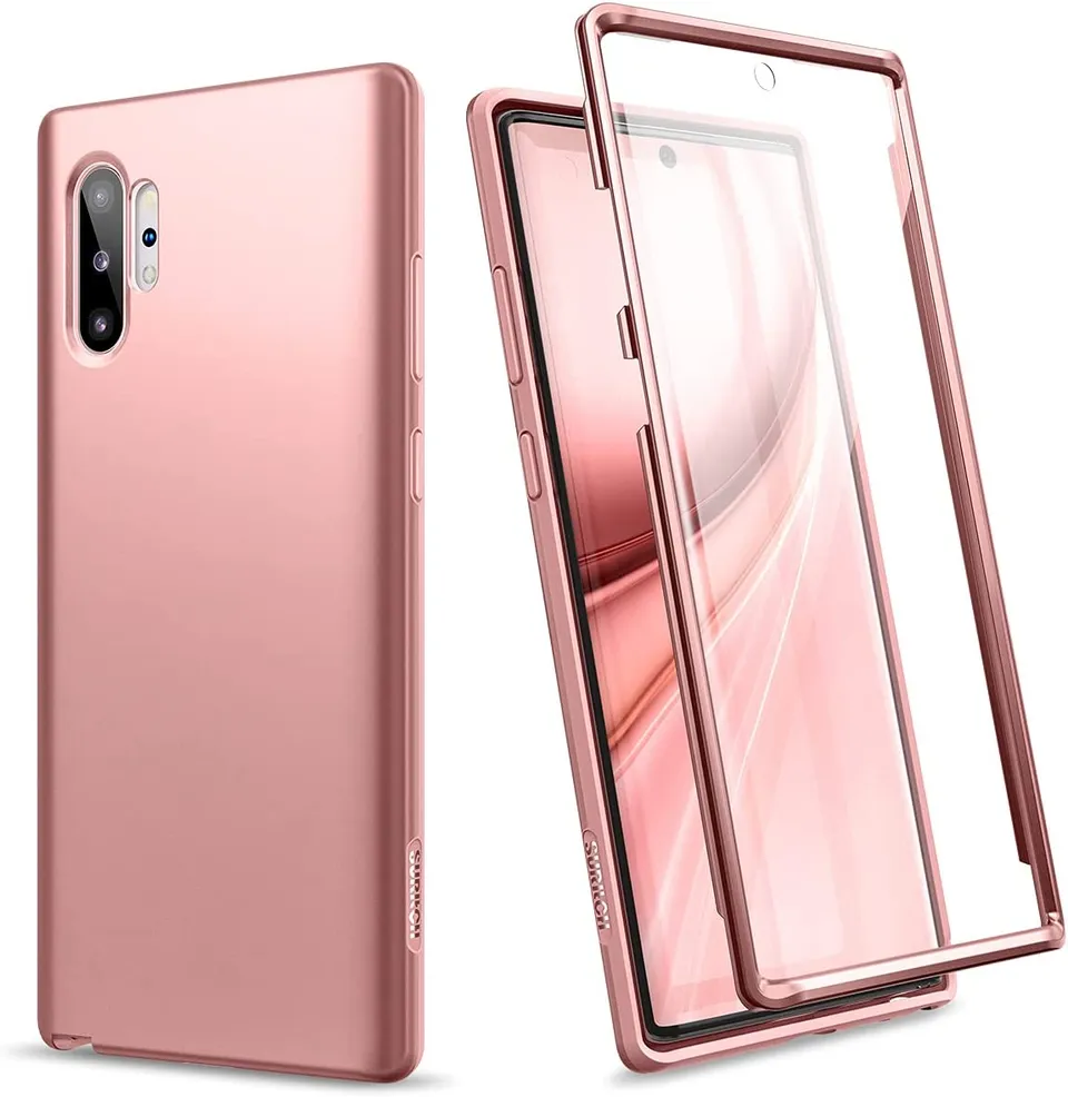 Redpepper Note 10 Plus Cover oro rosa con pellicola