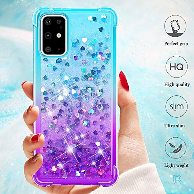 Redpepper Galaxy S20+ cover glitter teal-viola TPU