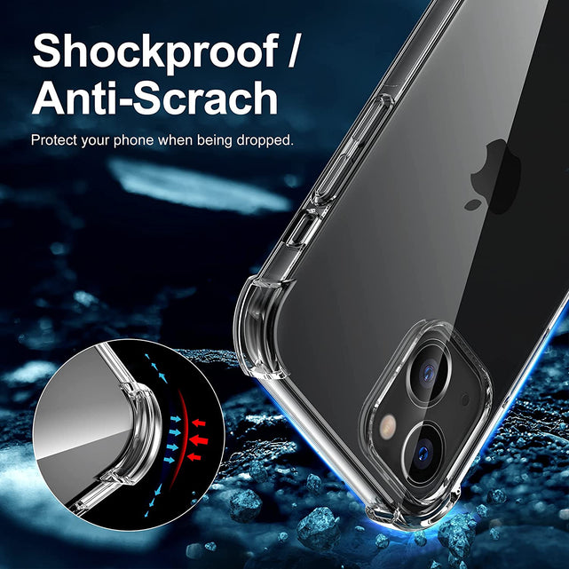 Redpepper iPhone 13 Cover Trasparente Antishock Antiscivolo