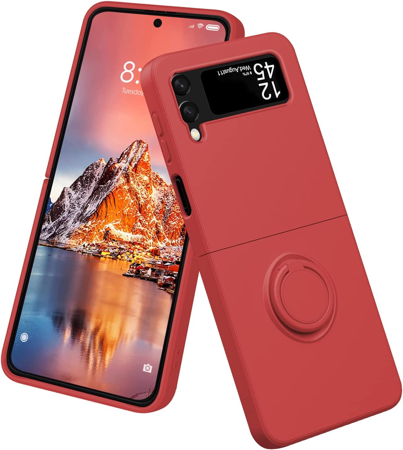Redpepper Galaxy Z Flip4 cover silicone anello viola