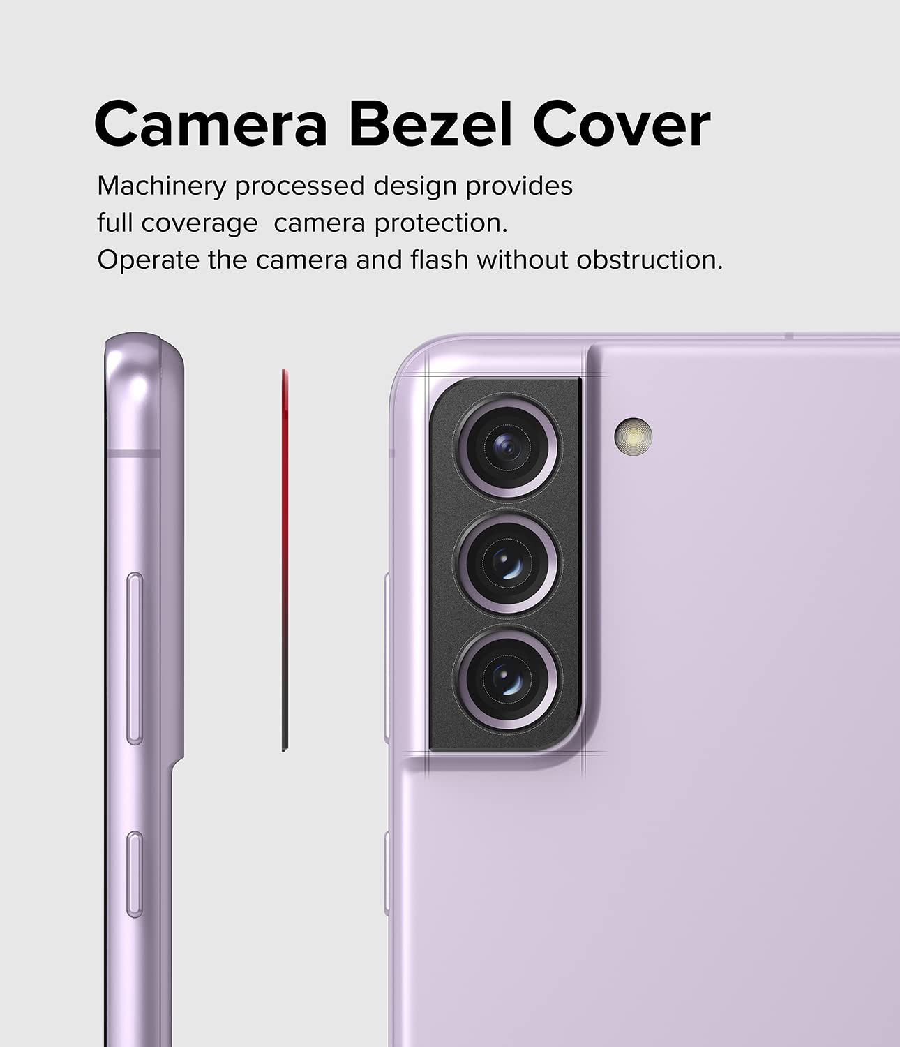 Ringke Camera Styling protezione fotocamera Galaxy S21 FE 5G nero alluminio