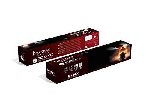 Konix Drakkar Heidrun Tappetino Gaming XXL 90x46 Nero