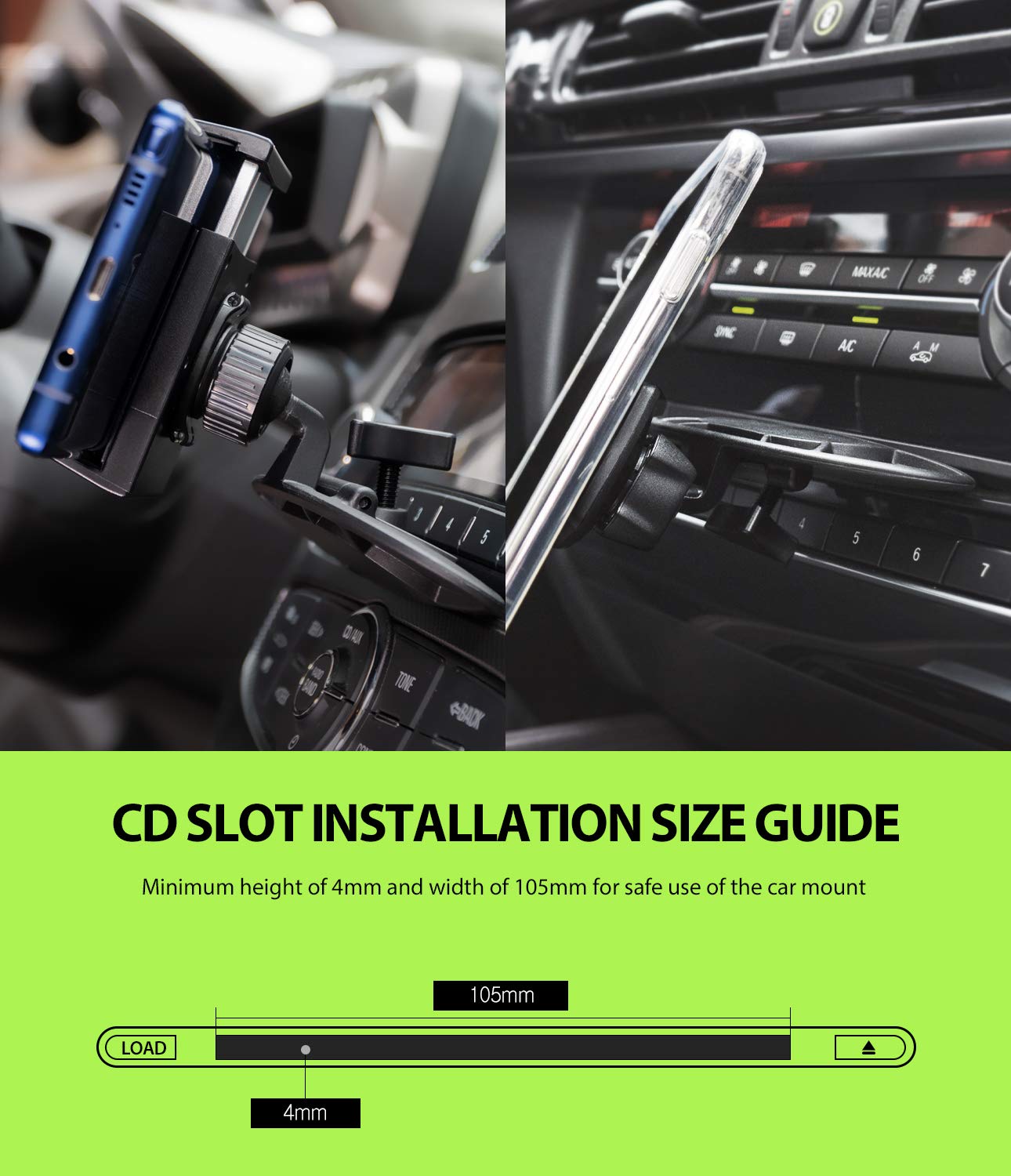 Ringke Car Mount supporto auto CD magnetico universale nero