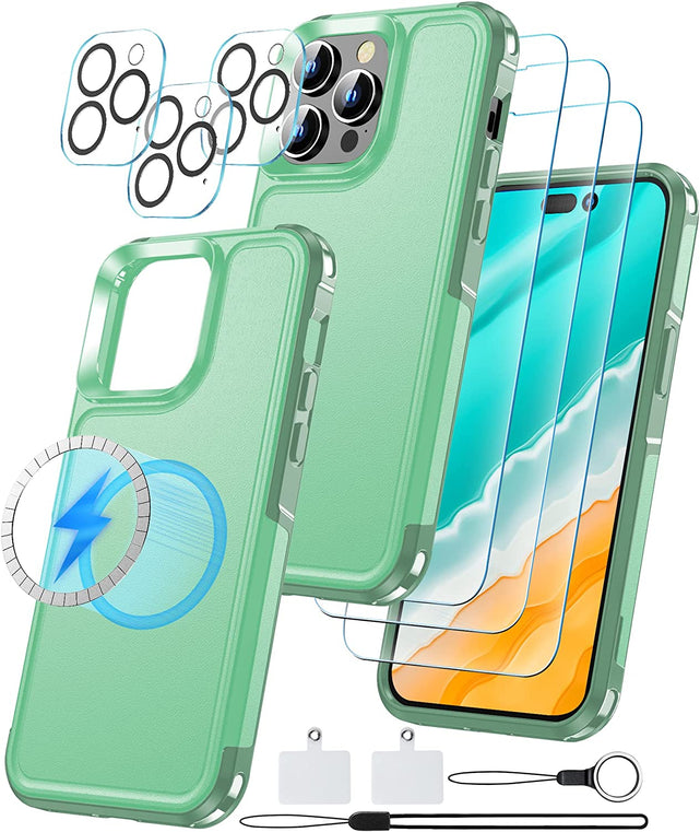 Redpepper Apple Cases 14 Pro Max cover magnetica nera vetro