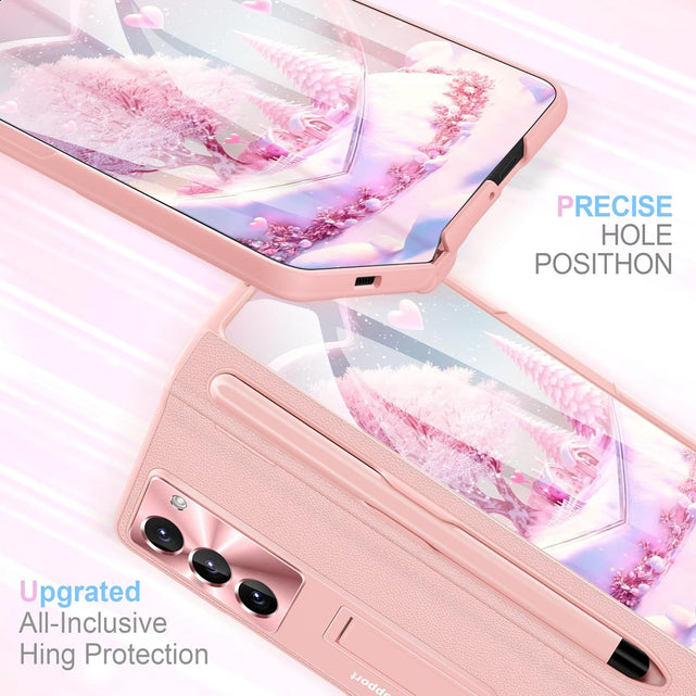 Redpepper Galaxy Z Fold 5 cover oro rosa con penna rigida
